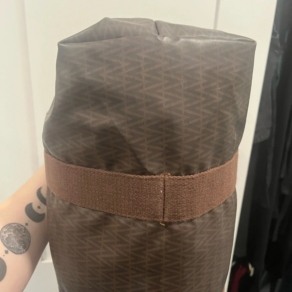 Mario Valentino Duffel Large Travel Tote Bag Brown